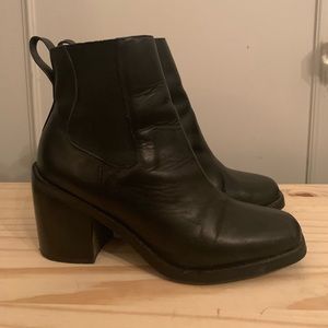 Design Lab Black Leather Boots